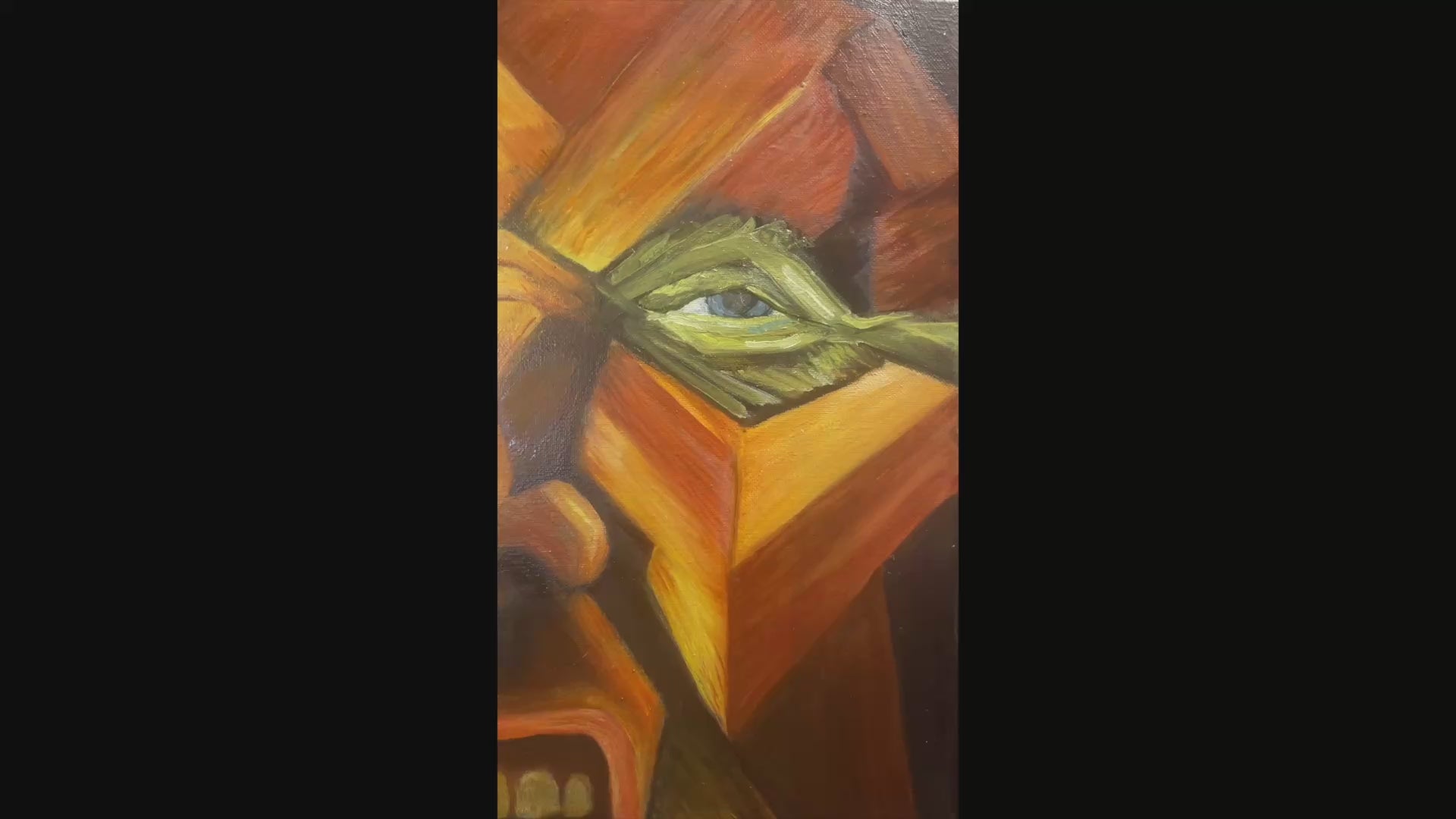 Video of Alyssa Ravenwood creating the oil painting "Wrath"
